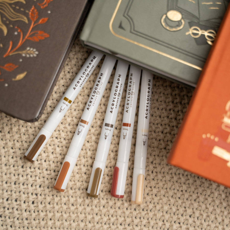 Archer and Olive - Quiet Corners - Acrylograph Pens