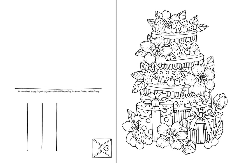 Emelie Lidehäll Öberg - Happy Day Coloring Postcards