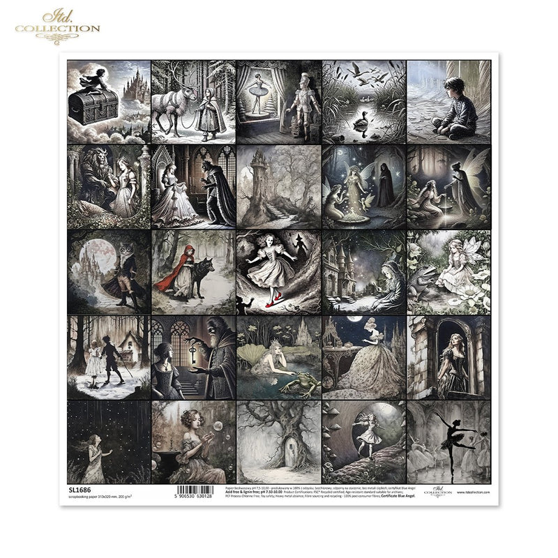 ITD Collection - Fairytale Minis Scrapbooking Single Sheet
