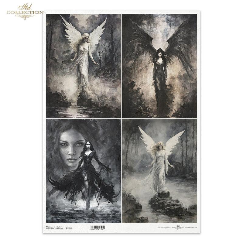 ITD Collection - Angels 4 Pack - A3 Rice Paper