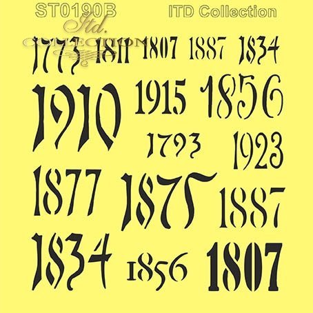 ITD Collection - Stencil - Dates & Numbers