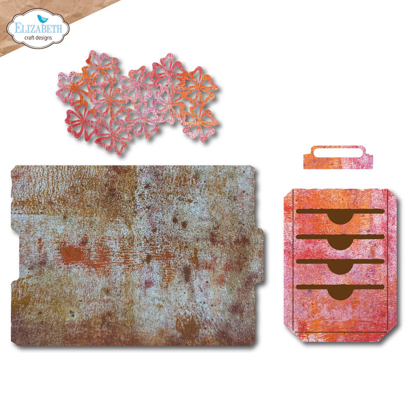 Elizabeth Craft Designs - In the Garden Collection - Dies - Floral Slot File Folder