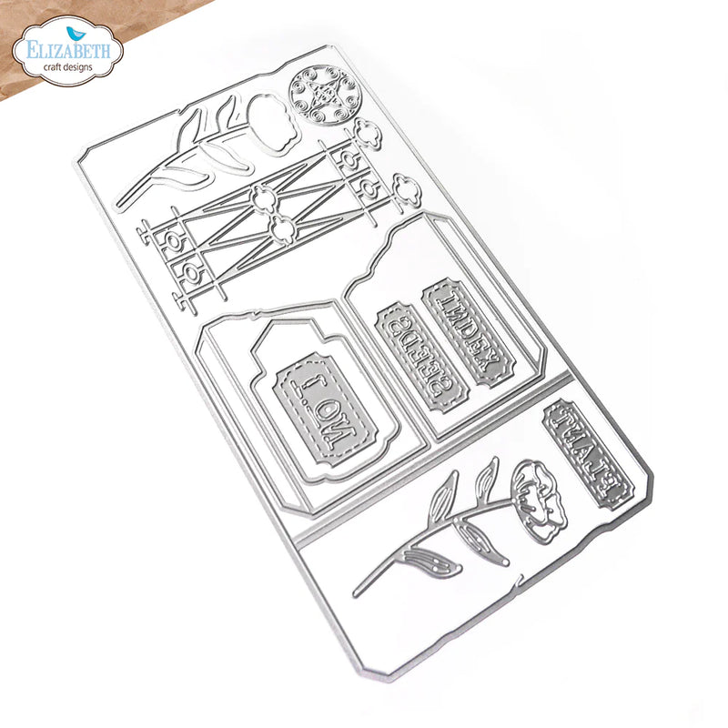 Elizabeth Craft Designs - In the Garden Collection - Dies - Plant Index Folder