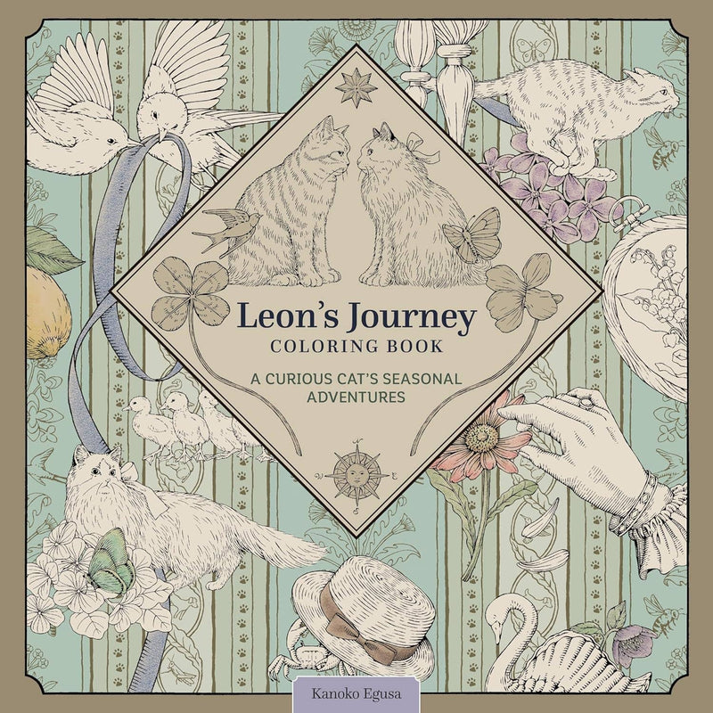 Kanoko Egusa - Leon's Journey Coloring Book - A Curious Cat's Adventure
