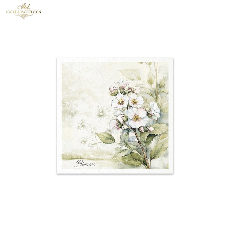 ITD Collection - Rice Paper Set Mini - Floral Shabby Chic - RSM173