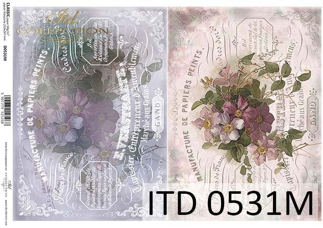 ITD Collection - French Flowers - Classic Paper