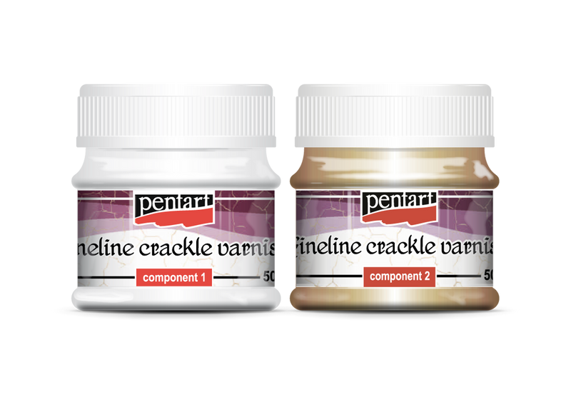 Pentart - 50ml Fineline Crackle Varnish Set