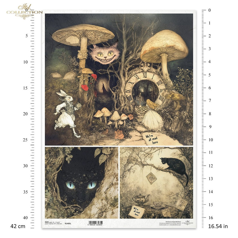 ITD Collection - Alice in Wonderland - R1483L - A3 Rice Paper