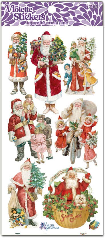 Violette Stickers - Merry Cherry Santa's Stickers