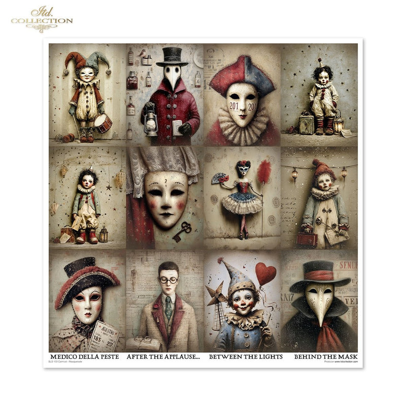 ITD Collection - Carnival - Masquerade - 12 x 12 Scrapbooking Papers
