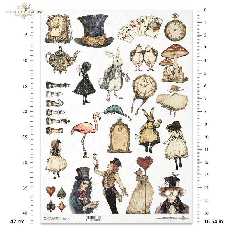 ITD Collection - Alice in Wonderland - R1468L - A3 Rice Paper
