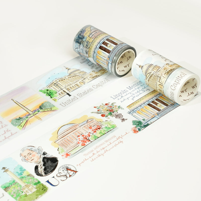 The Washi Tape Shop - Pre-cut Washington Icons Wide PET Tape