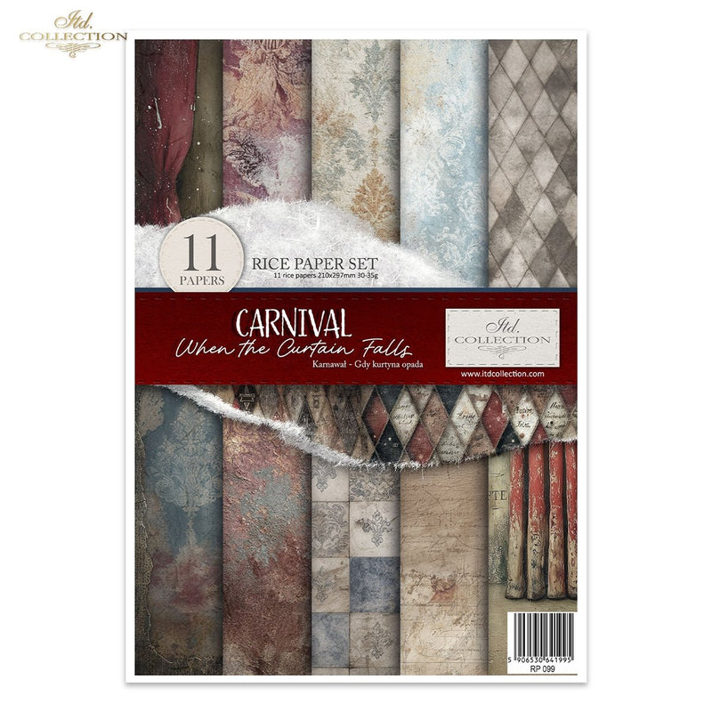 ITD Collection - Carnival - When the Curtain Falls - Rice Paper Set