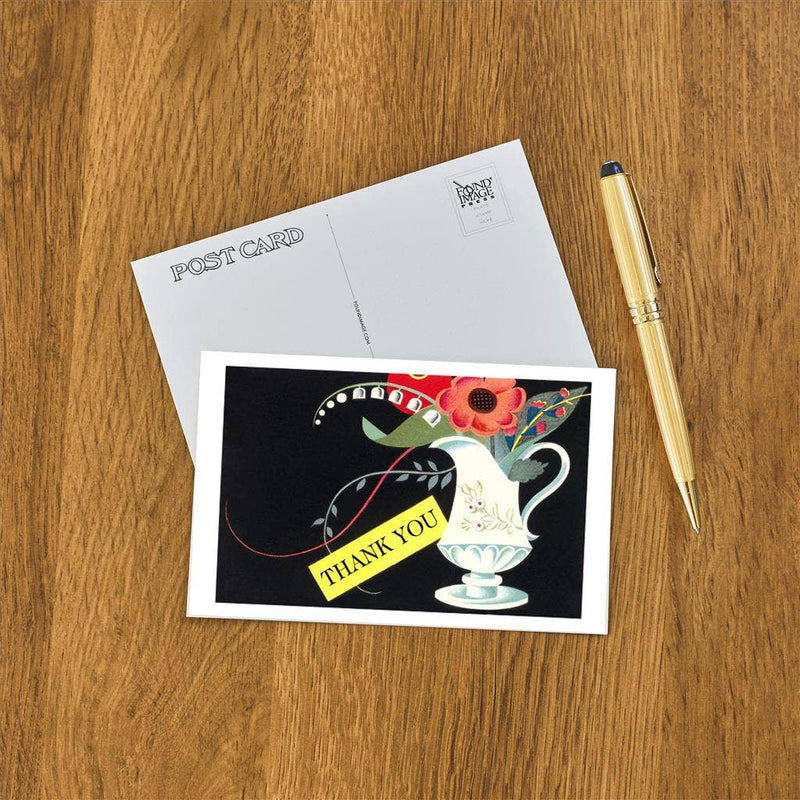 Found Image Press - Postcard - Thank You, Art Deco Still Life
