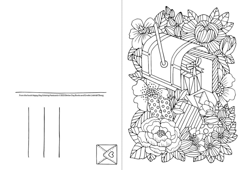 Emelie Lidehäll Öberg - Happy Day Coloring Postcards