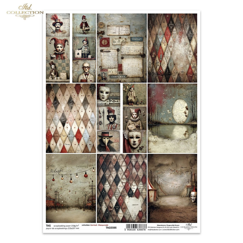 ITD Collection - Carnival - Masquerade - Tag Single Sheet