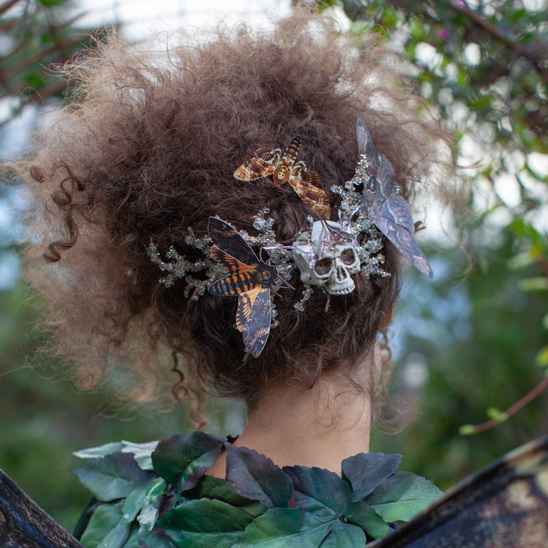 Moth and Myth - Halloween Death's Head Paper Moth Set