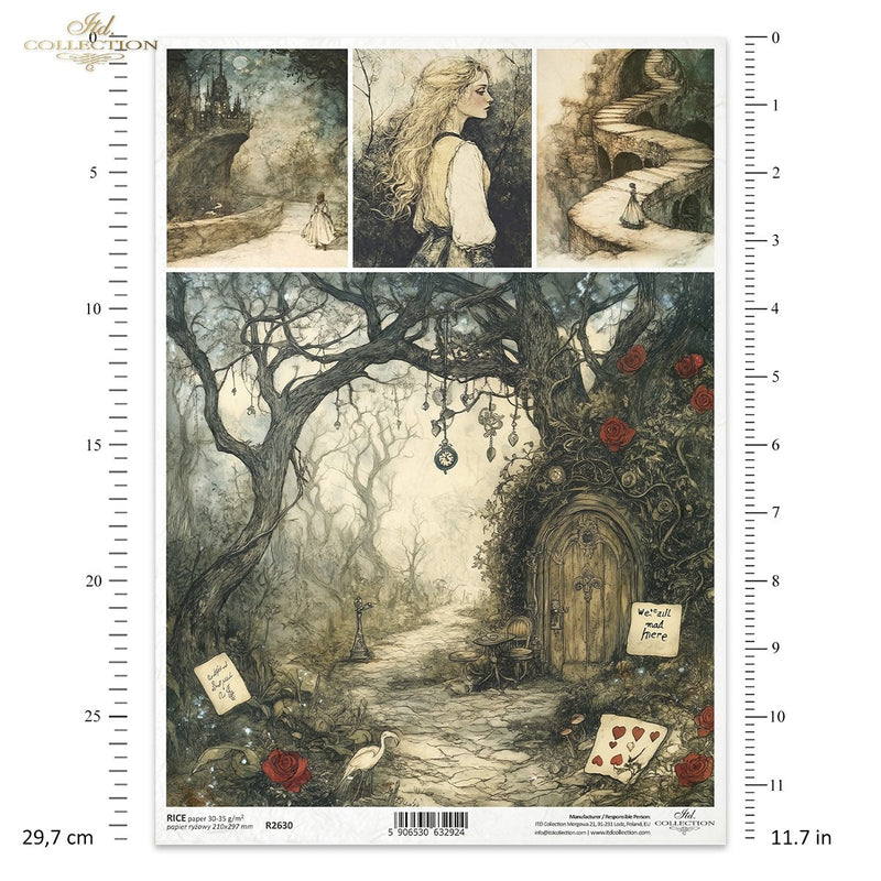 ITD Collection - Alice in Wonderland - Rice Paper - R2630