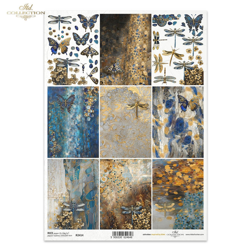 ITD Collection - Inspired by Klimt - Rice Paper - R2414