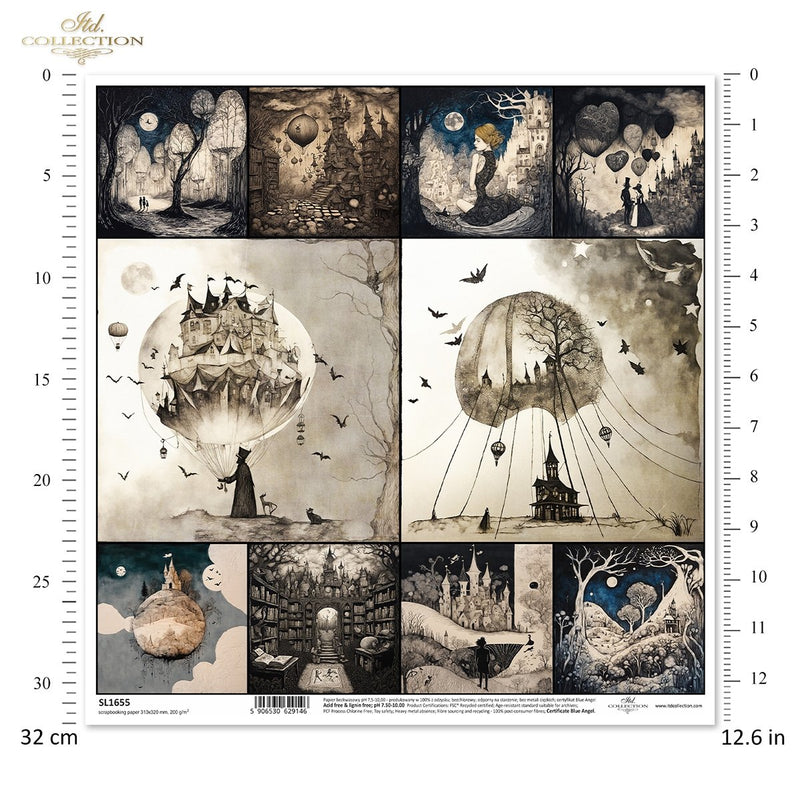 ITD Collection - SL1655 Scrapbooking Single Sheet
