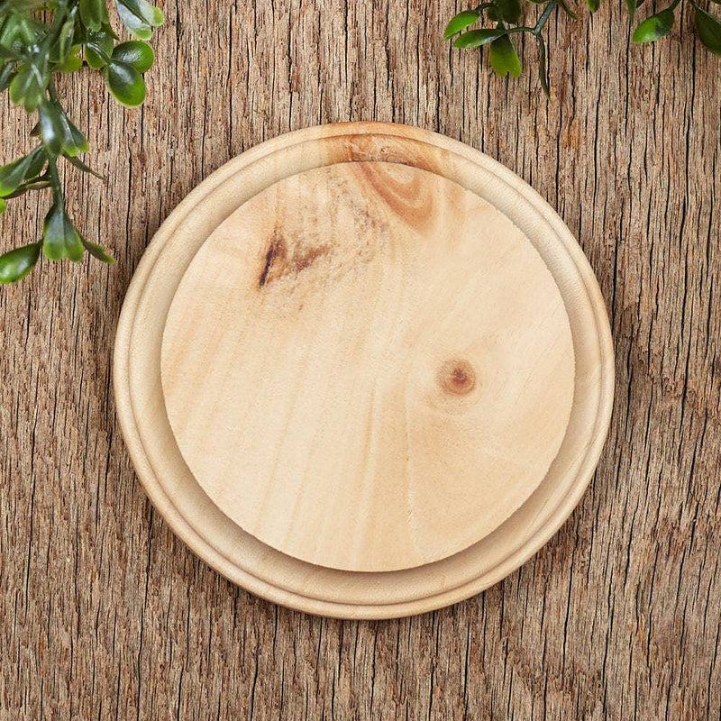 Root and Company - 4" Dia. x 3/4" Thick - Unfinished Wood Round Circle Plaque