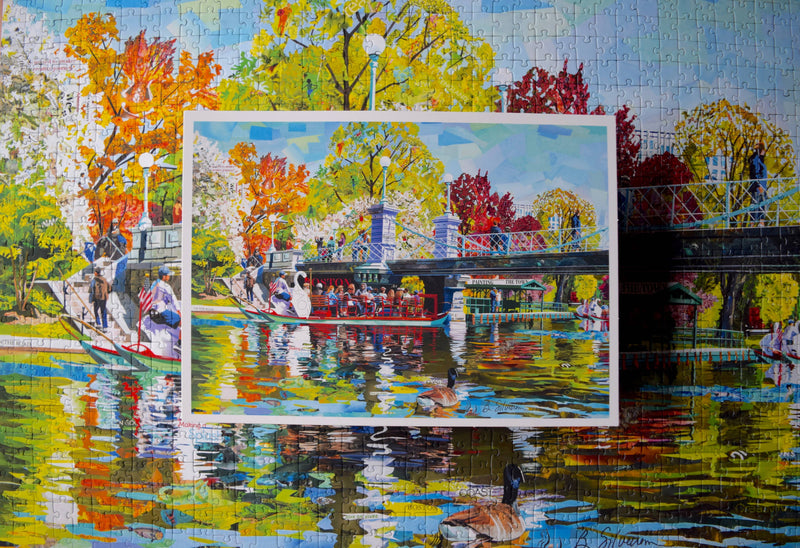 Art & Fable Puzzle Company - Day in the Garden - 1000-pc Velvet-Touch Puzzle