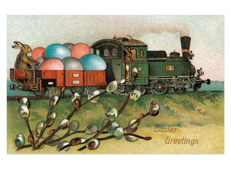 Laughing Elephant - Joyful Easter Postcard Box - 36 Unique Vintage Postcards