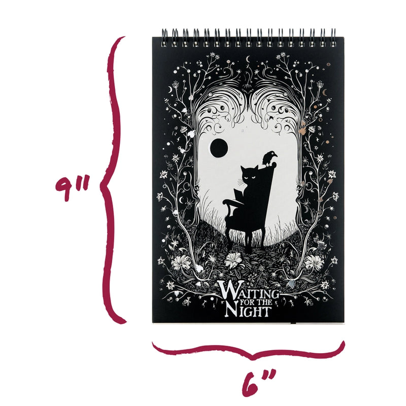 Conquest Journals - Waiting For the Night Top-Spiral Steno Notepad