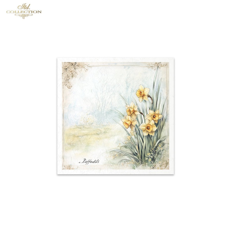 ITD Collection - Rice Paper Set Mini - Floral Shabby Chic - RSM173