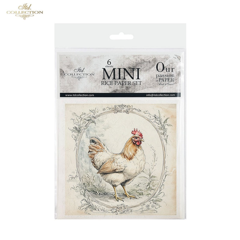 ITD Collection - Rice Paper Set Mini - Hens