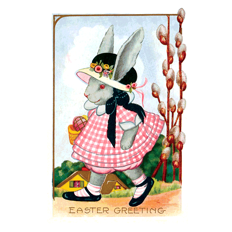 Laughing Elephant - Easter Rabbit - Holiday Sticker Box