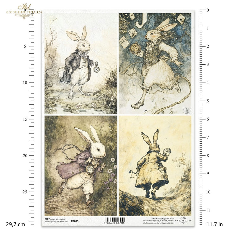 ITD Collection - Alice in Wonderland - Rice Paper - R2635