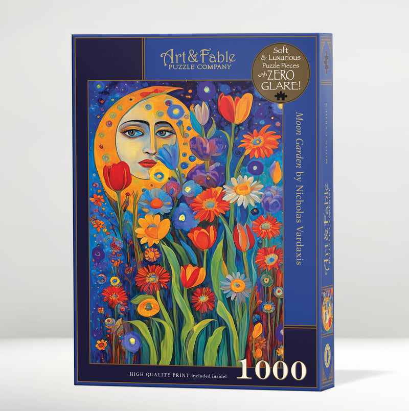 Art & Fable Puzzle Company - Moon Garden - 1000pc Velvet-Touch Puzzle