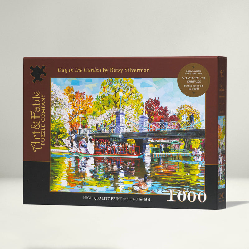 Art & Fable Puzzle Company - Day in the Garden - 1000-pc Velvet-Touch Puzzle