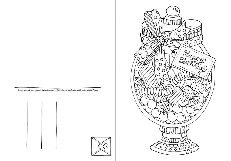 Emelie Lidehäll Öberg - Happy Day Coloring Postcards