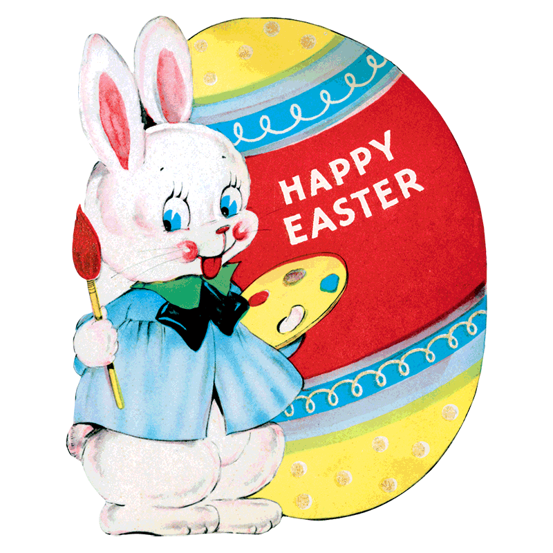 Laughing Elephant - Easter Rabbit - Holiday Sticker Box