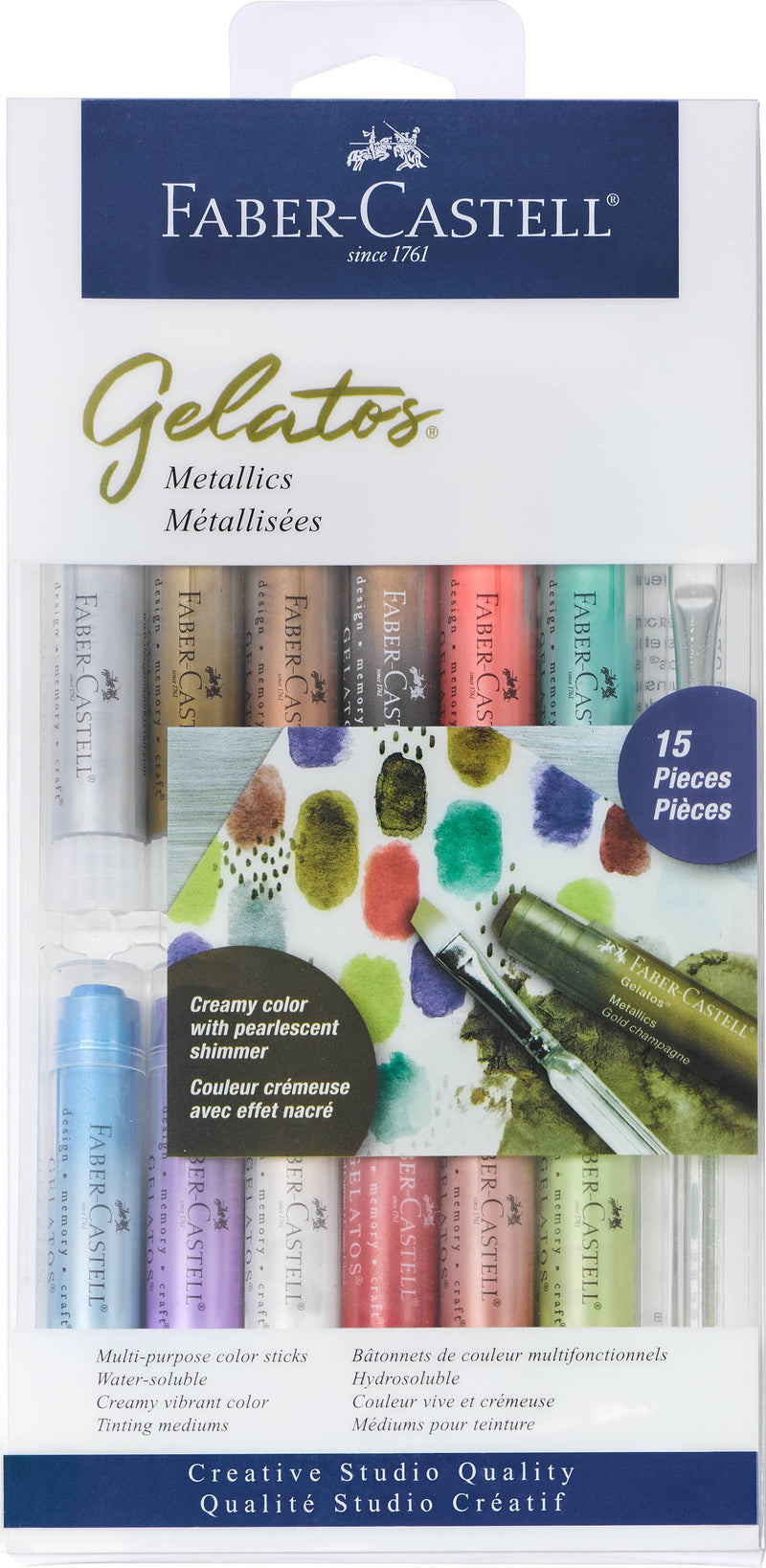 Faber-Castell - Gelatos Pigment Art Sticks - Metallics