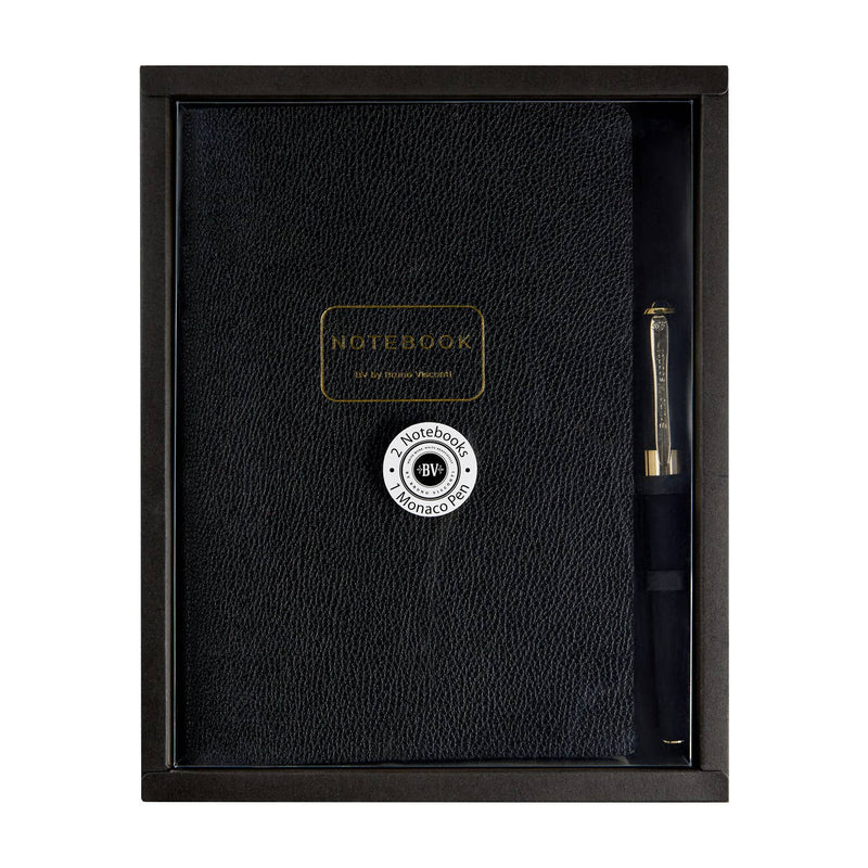 BV by Bruno Visconti - Executive Gift Set - Black Pen and 2 Black A5 Notebooks