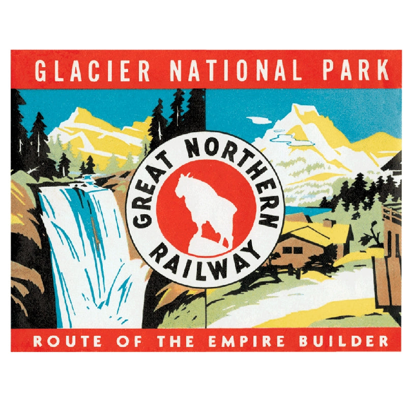 Laughing Elephant - Railroads Across America - Travel Label Sticker Box