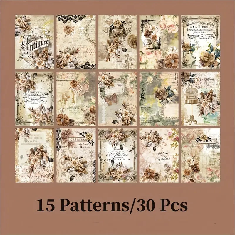 Retro European Court Flower Paper Pack