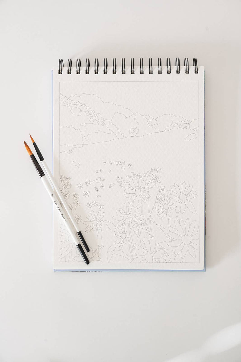 bailey rae studio - Landscape watercoloring book - outlines with video tutorials