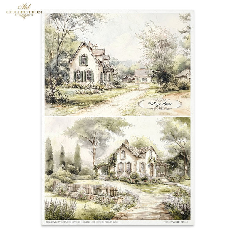 ITD Collection - Cottage in the Country Rice Paper Set