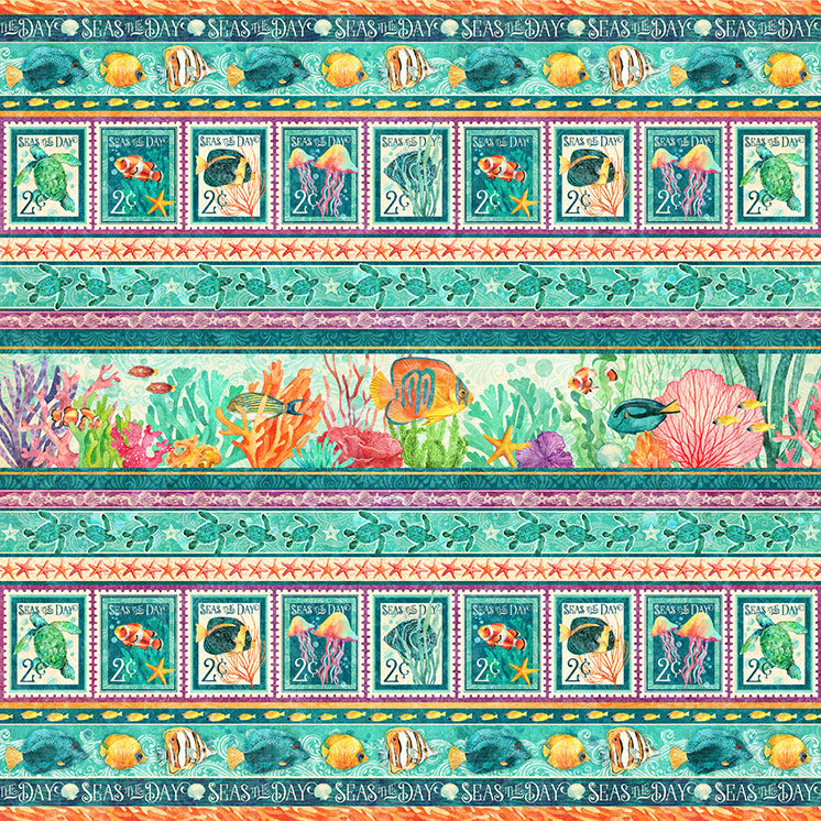 Graphic 45 - Seas the Day - You’re Fintastic 12×12 Paper