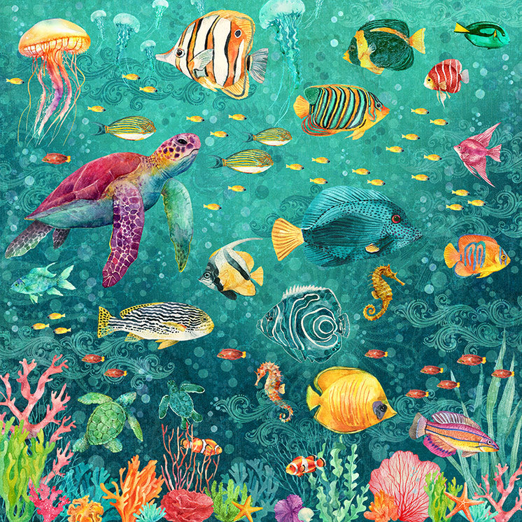 Graphic 45 - Seas the Day - Dive into Happiness 12×12 Paper