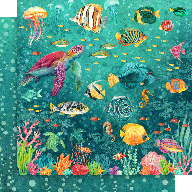 Graphic 45 - Seas the Day - Dive into Happiness 12×12 Paper — Root ...