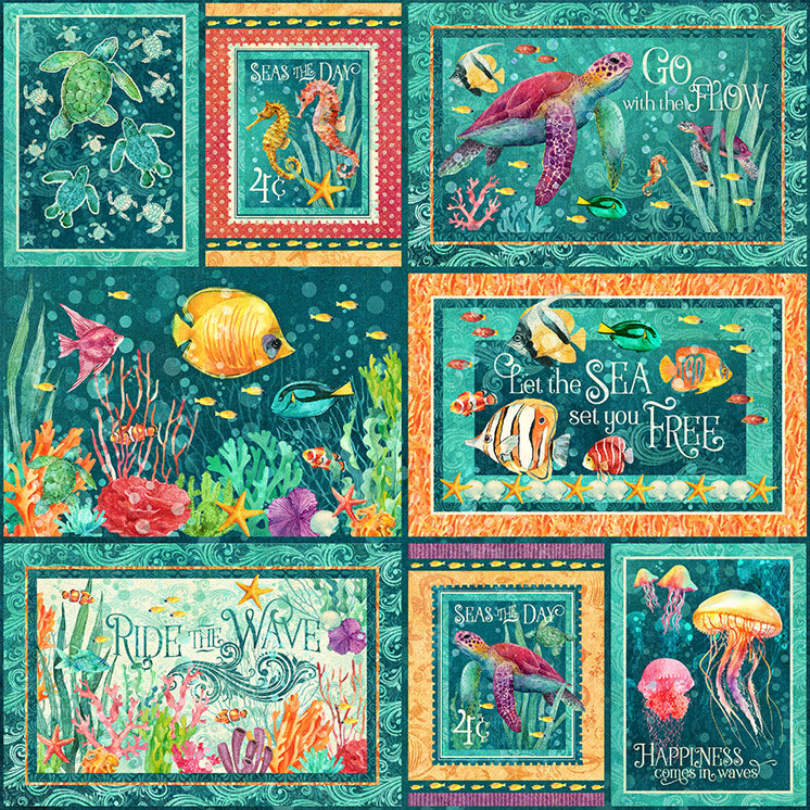 Graphic 45 - Seas the Day - Go with the Flow 12×12 Paper