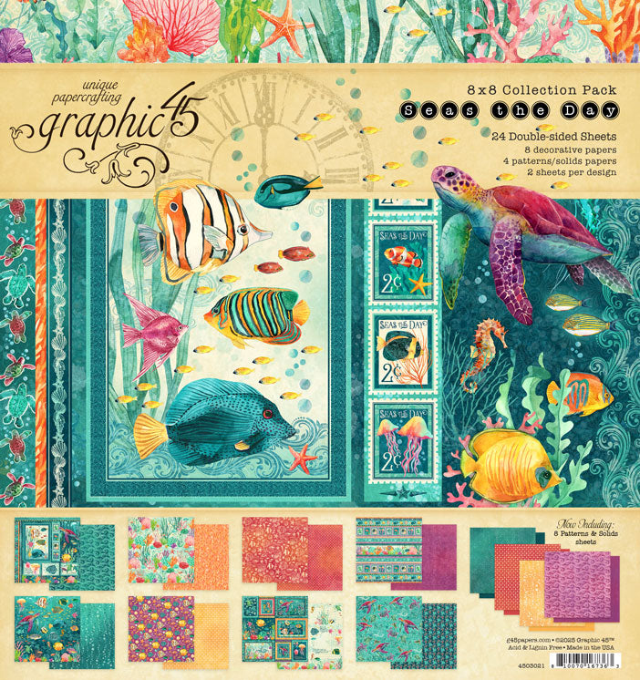 Graphic 45 - Seas the Day - 8×8 Collection Pack