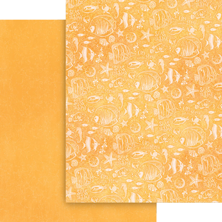 Graphic 45 - Seas the Day - 8.5 x 11 Patterns & Solids Pack