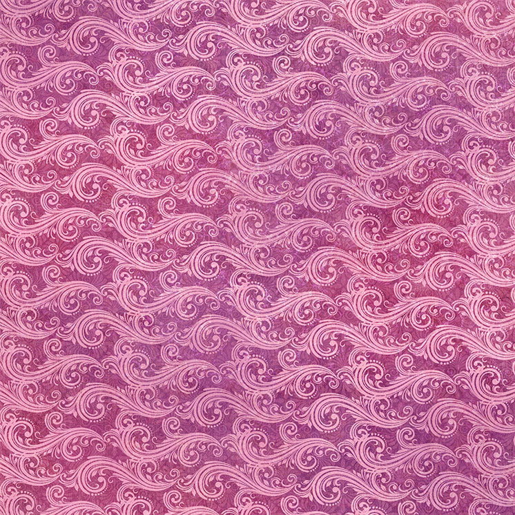 Graphic 45 - Seas the Day - Purple Violet Pattern & Solid Sheet 12×12 Paper