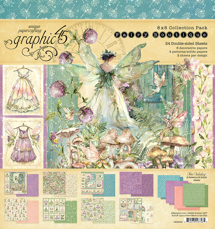 Graphic 45 - Fairy Boutique - 8×8 Collection Pack